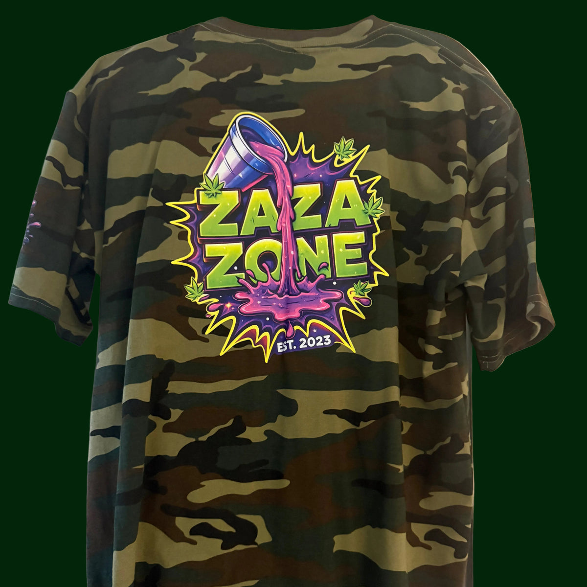 Zaza Zone Camo Logo Tee - PREORDER