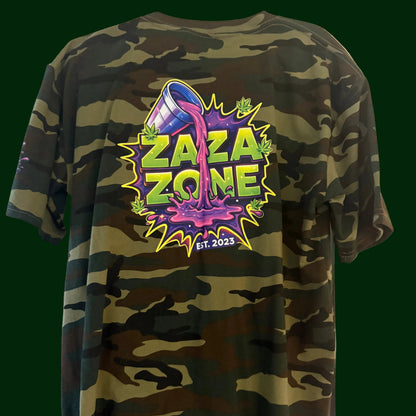 Zaza Zone Camo Logo Tee - PREORDER